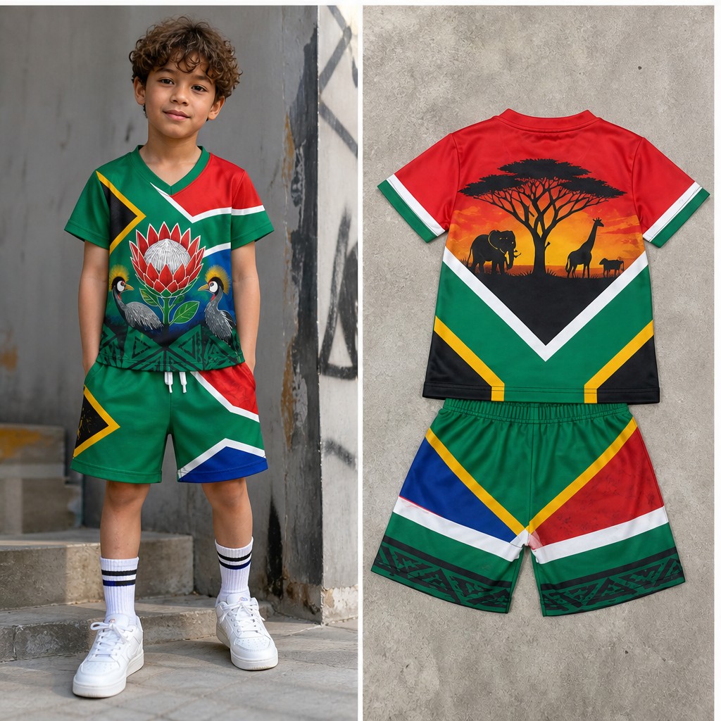Outdoor Adventure Outfit - Kids South Africa Protea Crane Safari