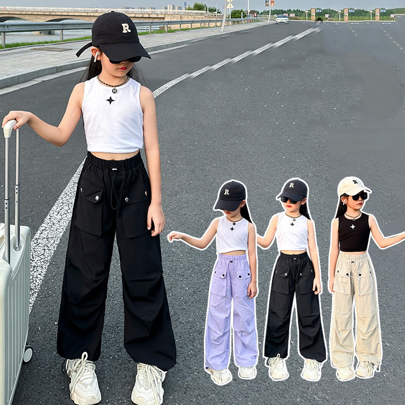 Outdoor Adventure Outfit - Girls Lightweight Mosquito Proof Cargo Pants