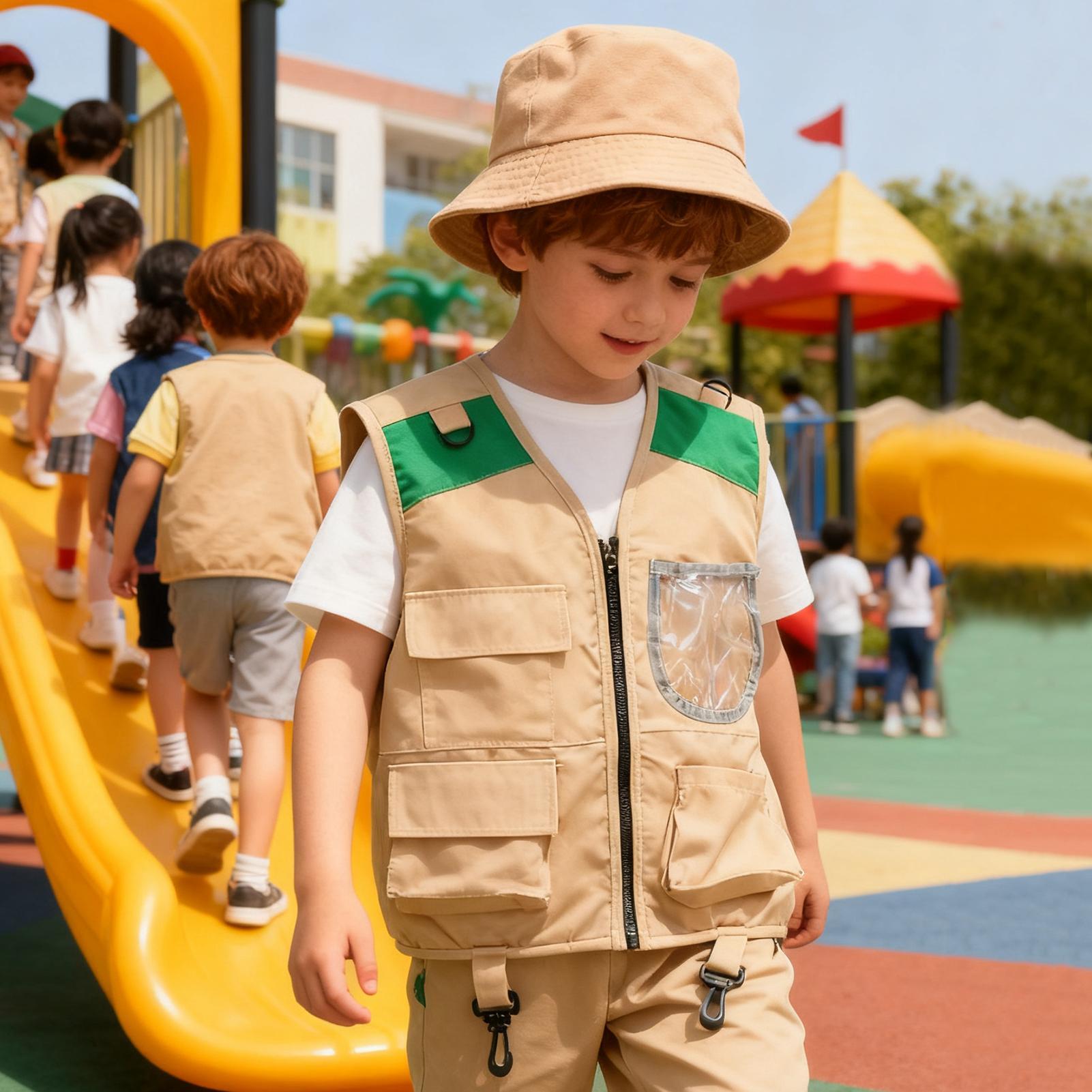 Kids Explorer hat and vest Cos - Outdoor Adventure Outfit ulasan dan harga