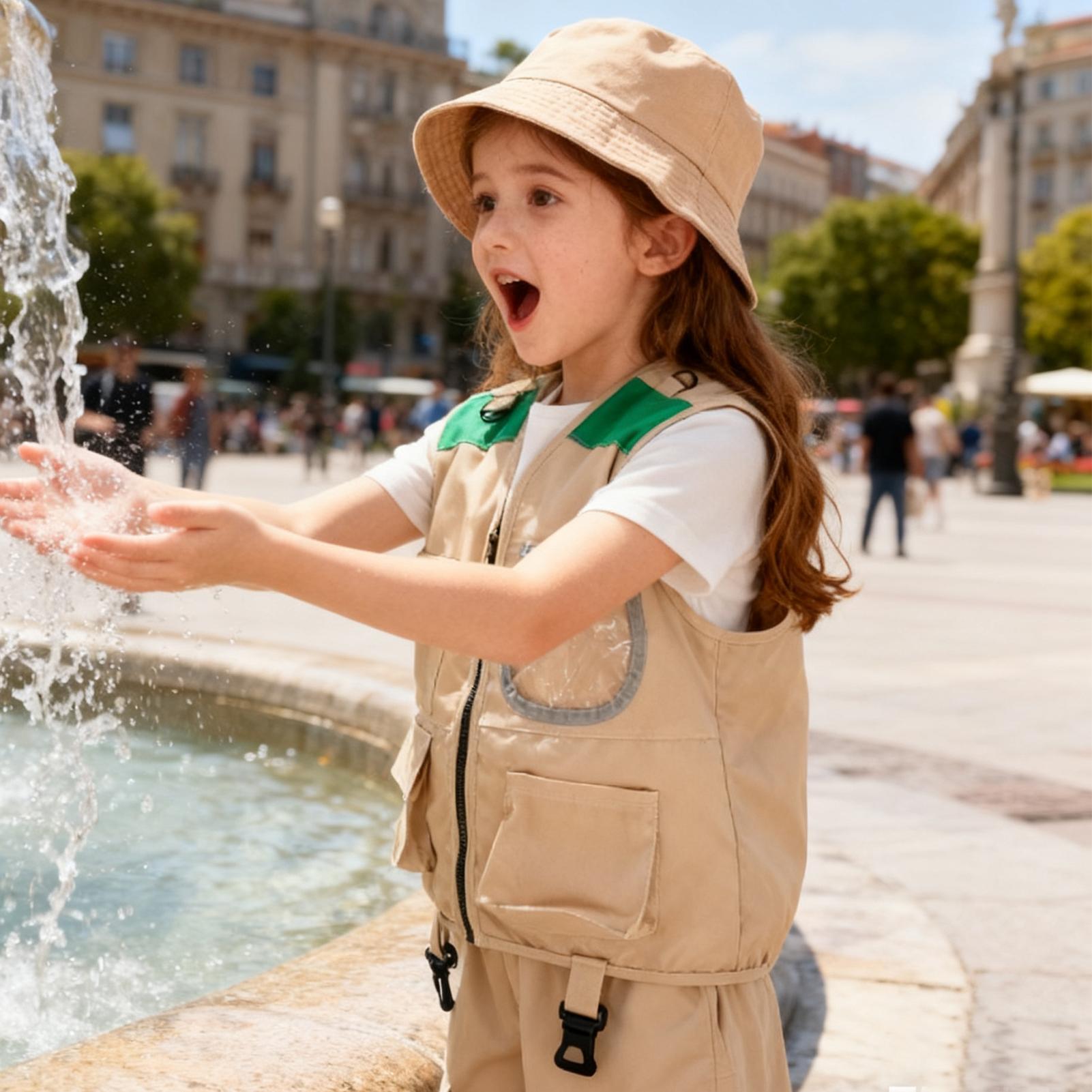Kids Explorer hat and vest Cos - Outdoor Adventure Outfit ulasan dan harga