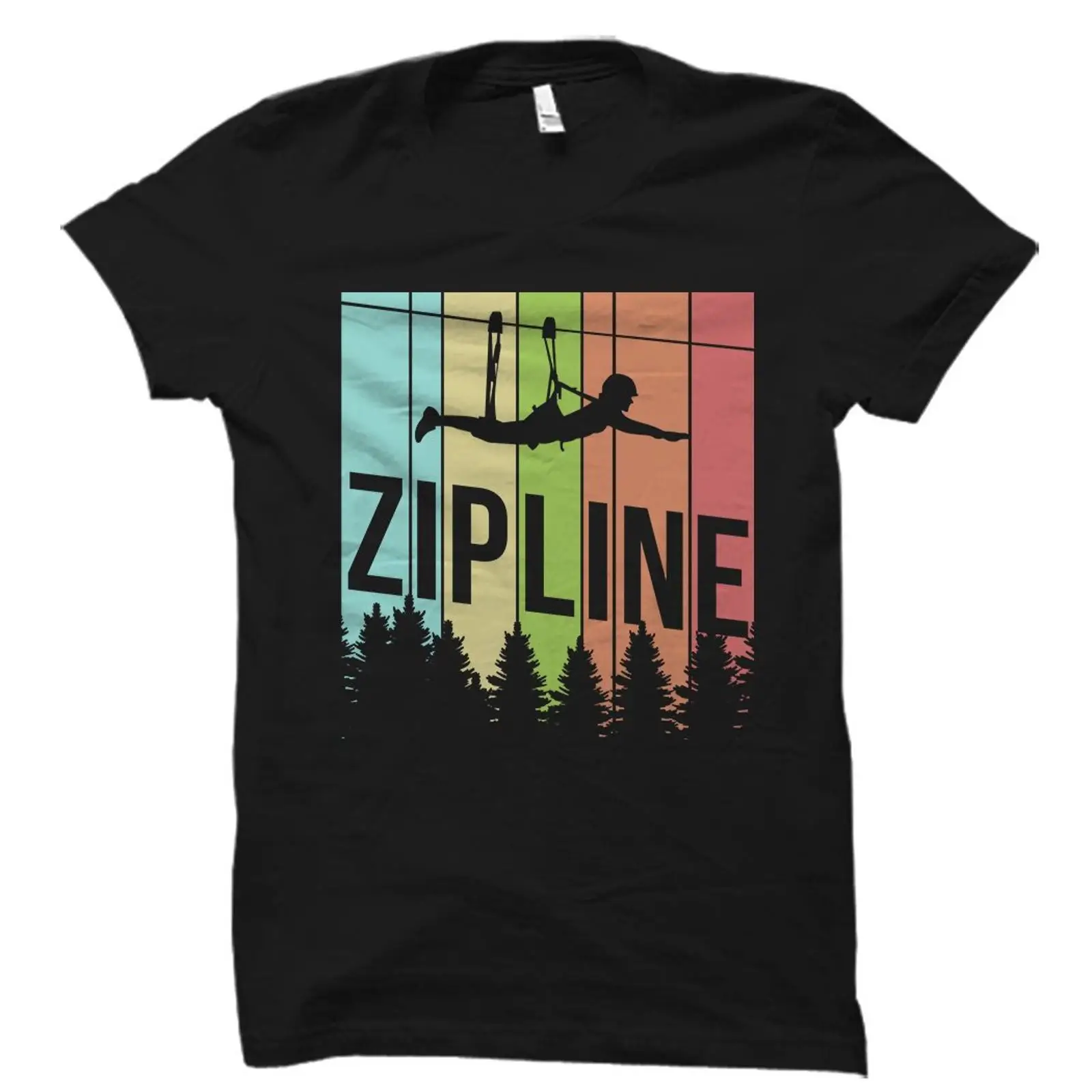 Vintage Retro Zipline T shirt  - Outdoor Adventure Ziplines & Waterfall Puerto Vallarta ulasan dan harga